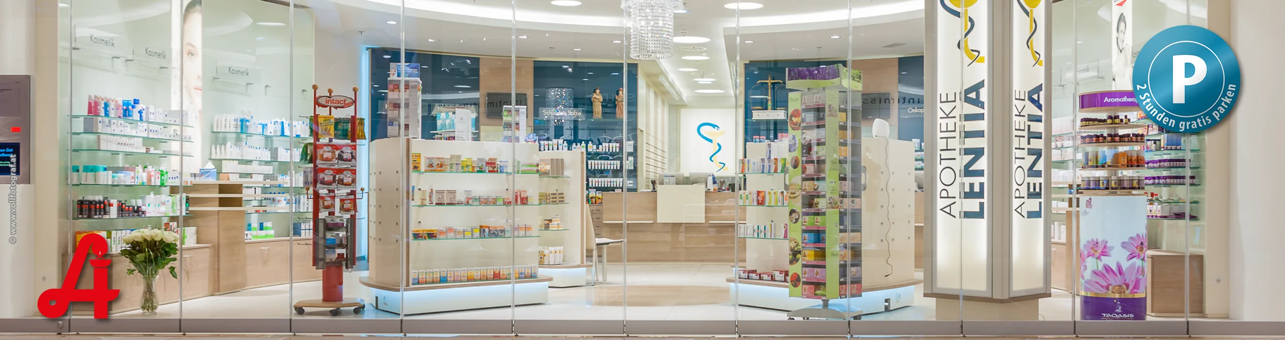 Sicht von Außen in das Geschäftslokal